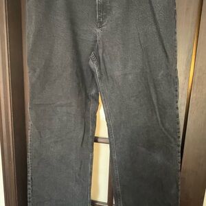 Abercrombie & Fitch Women's Black, 2-Toned Straight Leg Jeans